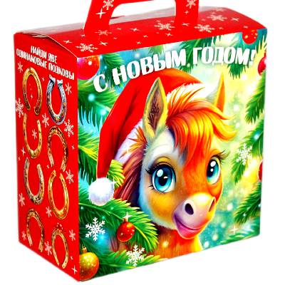 Детский подарок на Новый Год в картонной упаковке весом 600 грамм